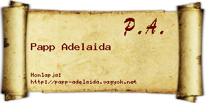 Papp Adelaida névjegykártya